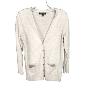 Banana Republic Women's V-Neckline Merino Wool Button Close Long Sleeve Cardigan
